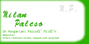 milan palcso business card